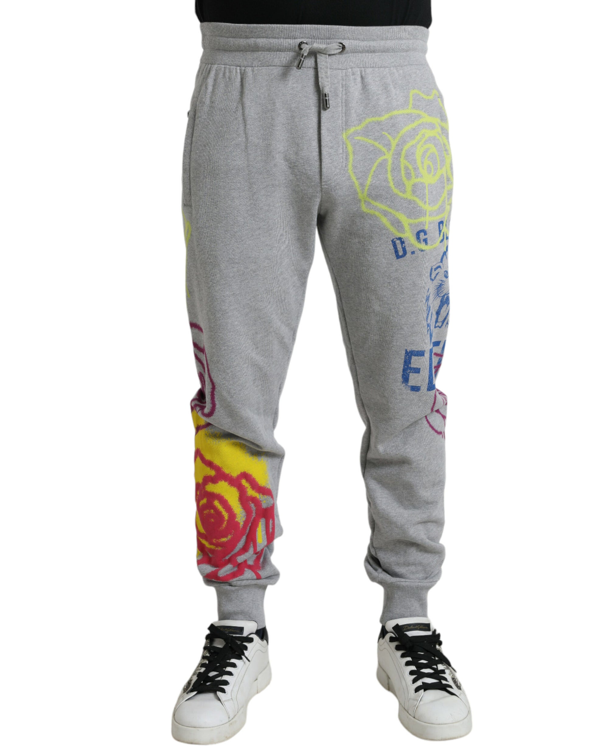 Joggers ajustados de algodón gris chic