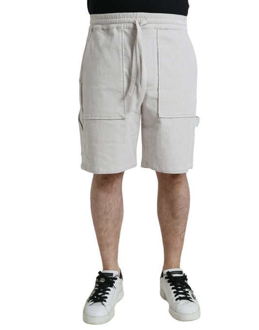 Bermudas de hombre de pana de algodón beige