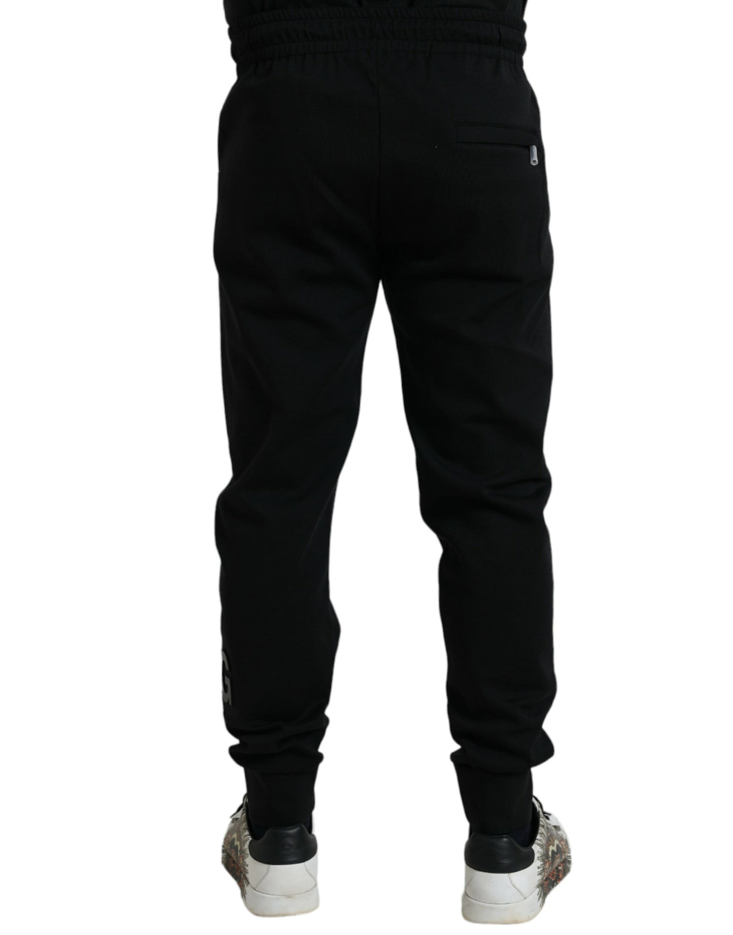 Elegantes pantalones jogger negros - Mezcla de algodón y nailon