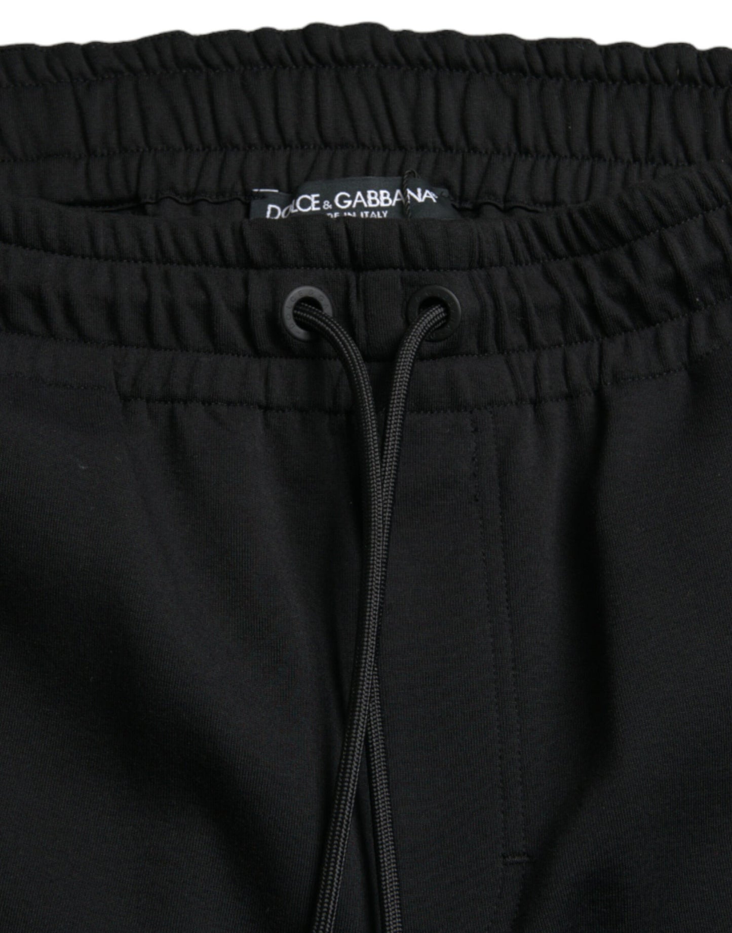 Elegant Black Jogger Pants - Cotton & Nylon Blend