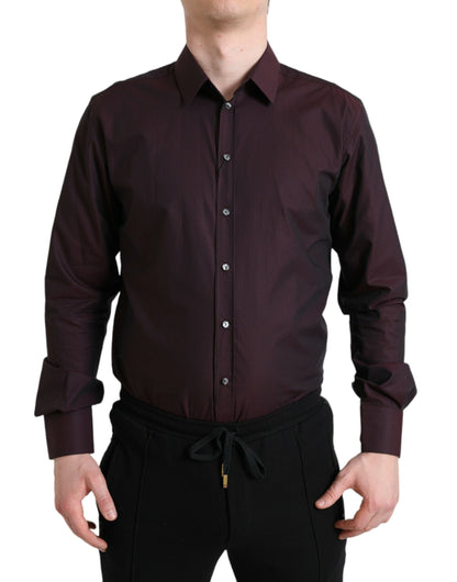 Camisa de vestir elegante granate Martini