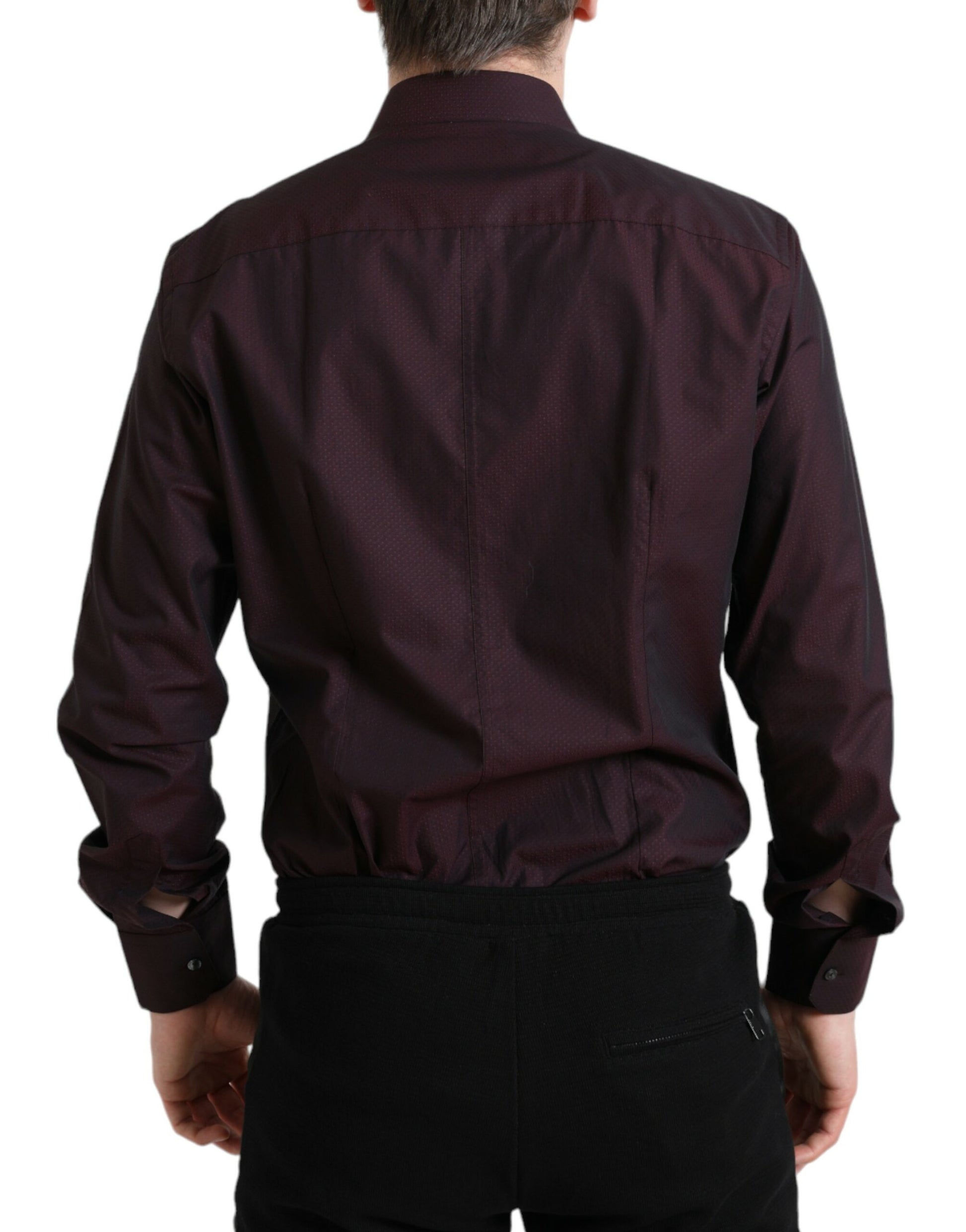 Elegant Maroon Martini Dress Shirt