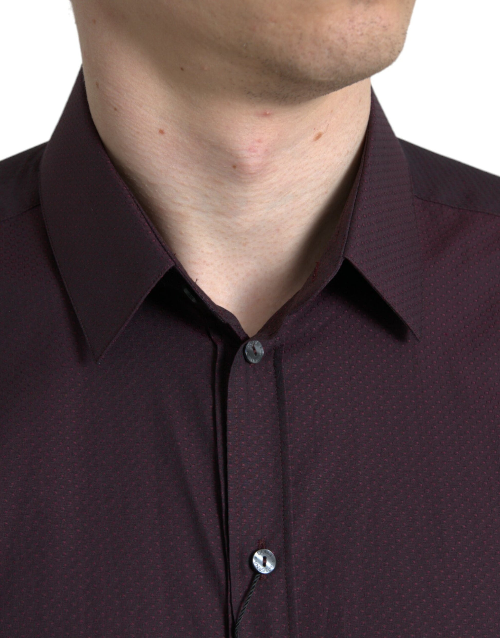 Kastanjebruine jacquard formele jurk MARTINI shirt