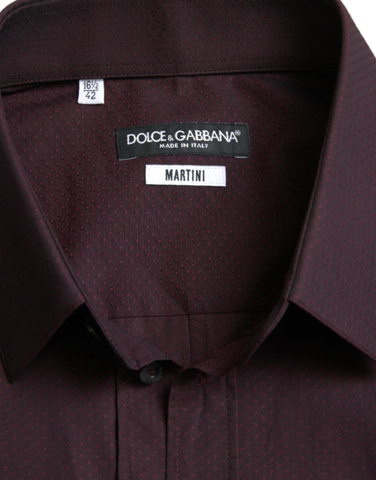 Camisa de vestir elegante granate Martini