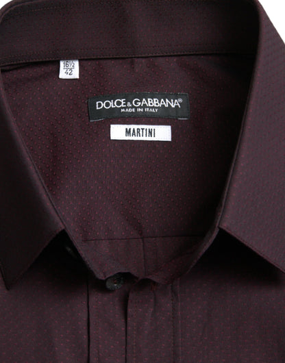 Camisa de vestir elegante granate Martini