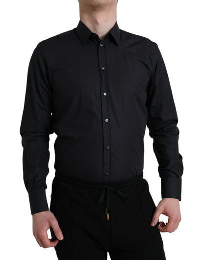 Camisa de vestir elegante azul marino slim fit