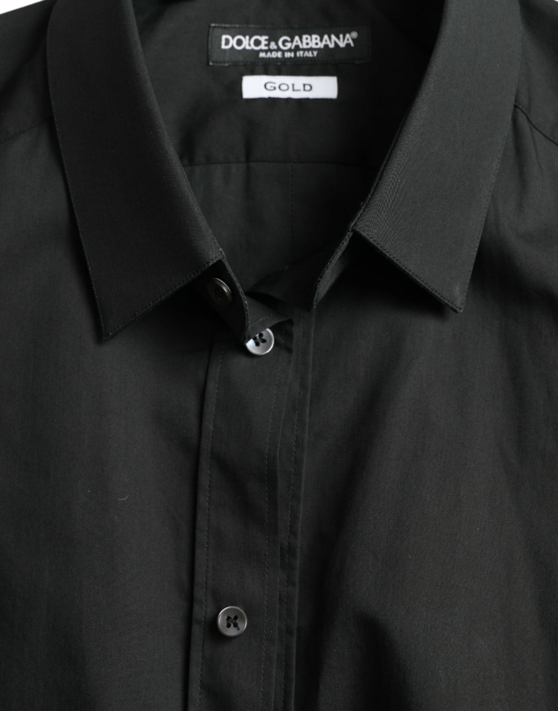 Camisa de vestir elegante y delgada en mezcla de seda negra