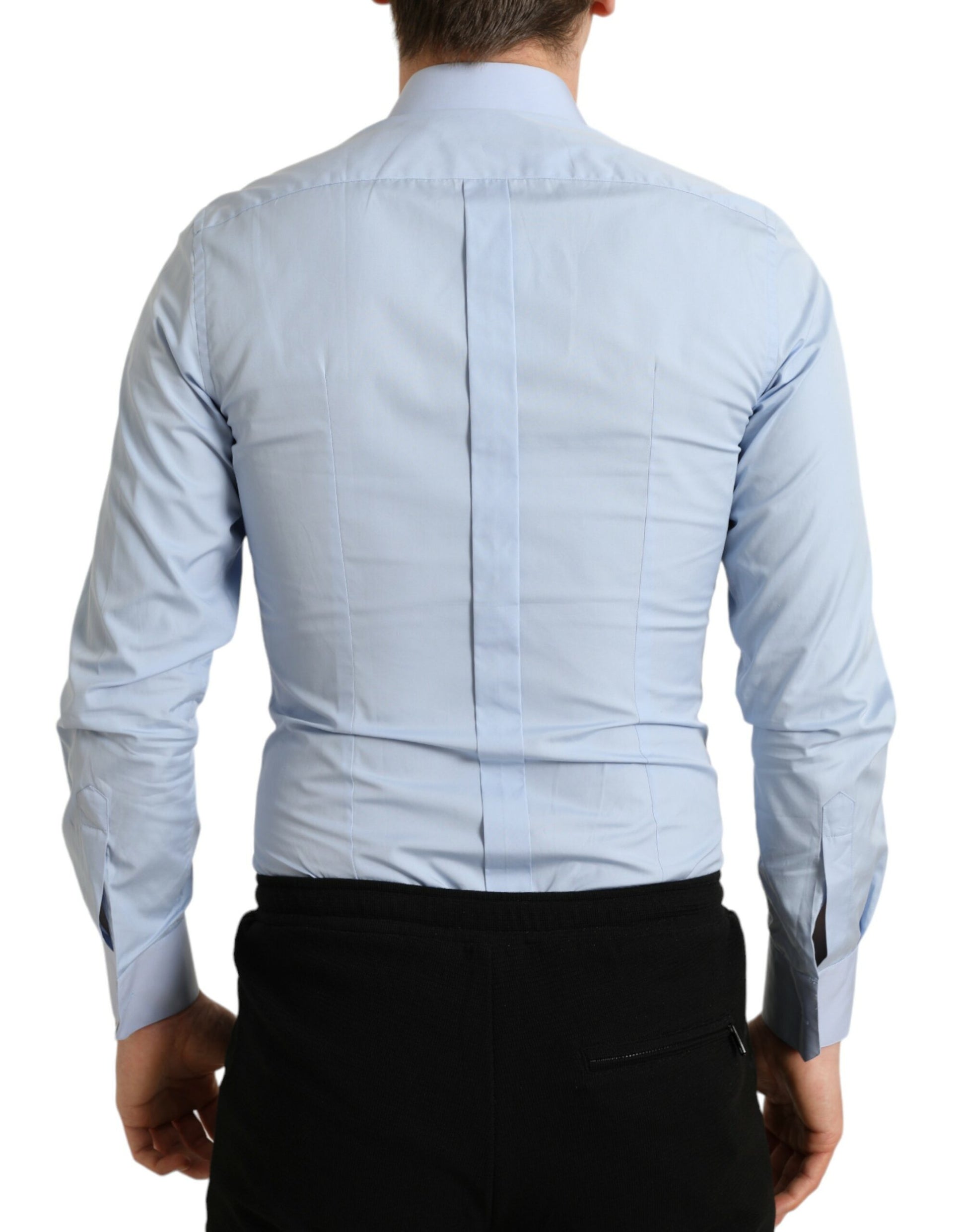 Camisa de vestir azul cielo elegante slim fit