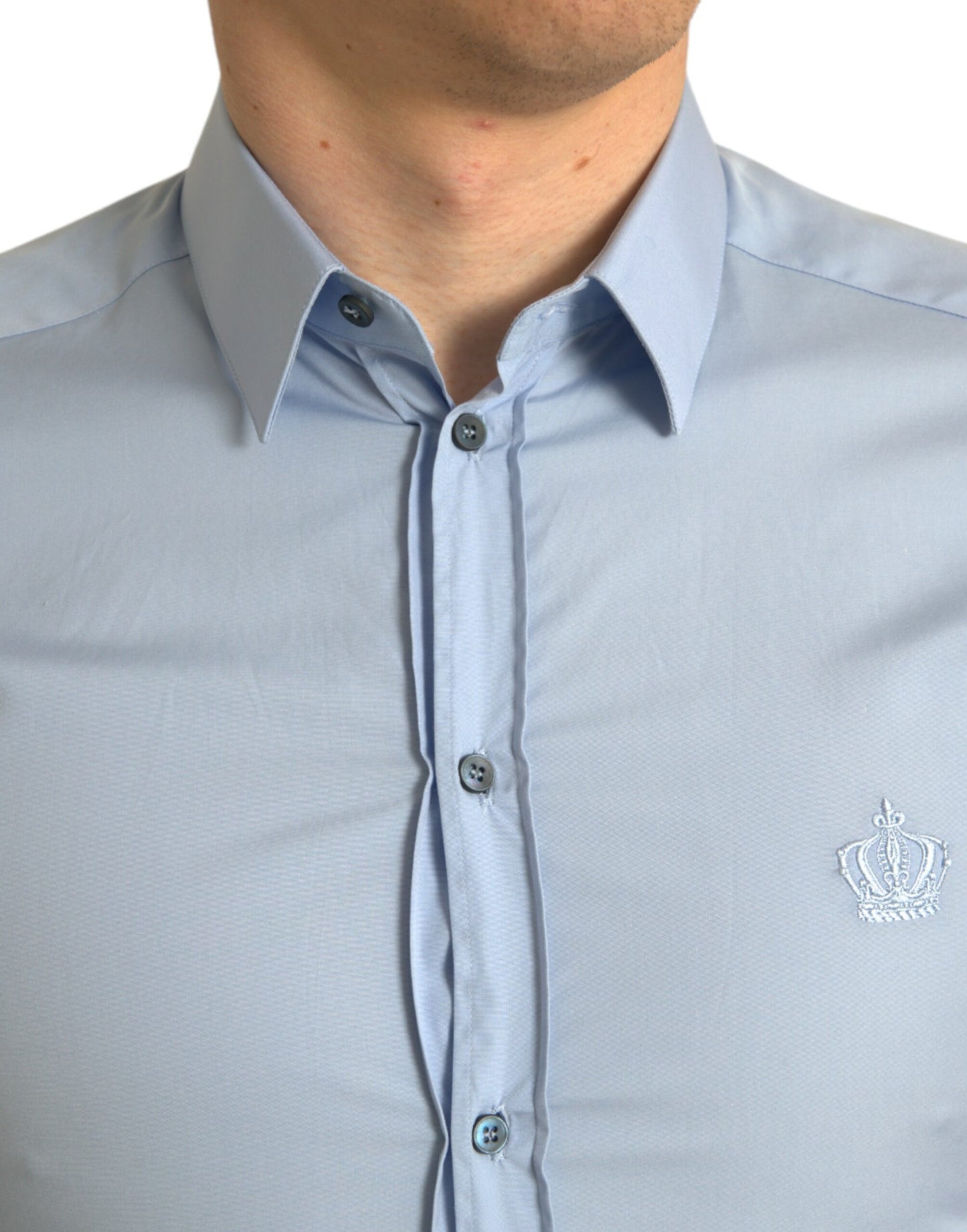 Camisa de vestir azul cielo elegante slim fit