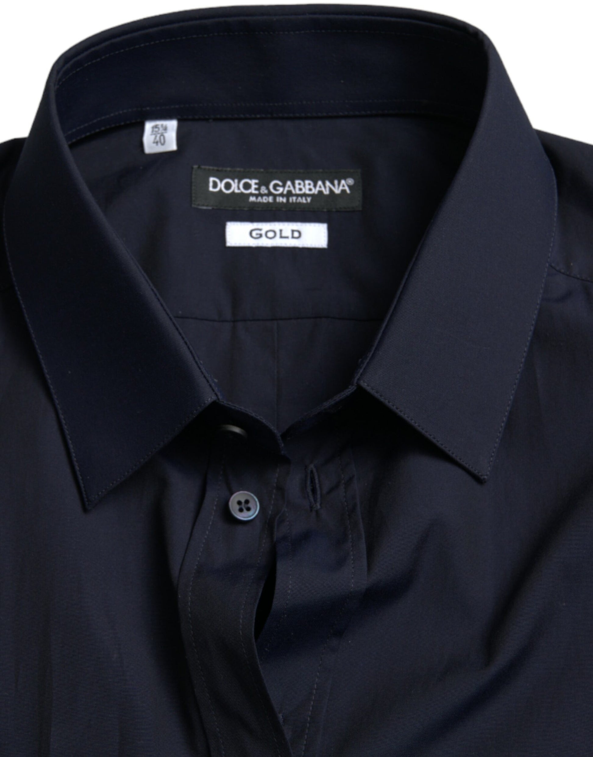 Elegant Navy Jacquard Dress Shirt