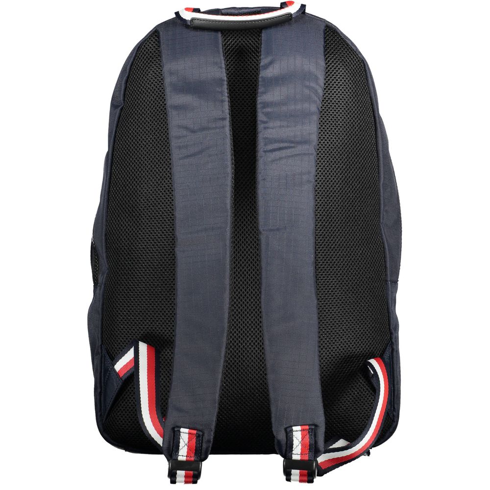 Blue Polyester Men Backpack