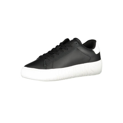 Black Polyethylene Men Sneaker