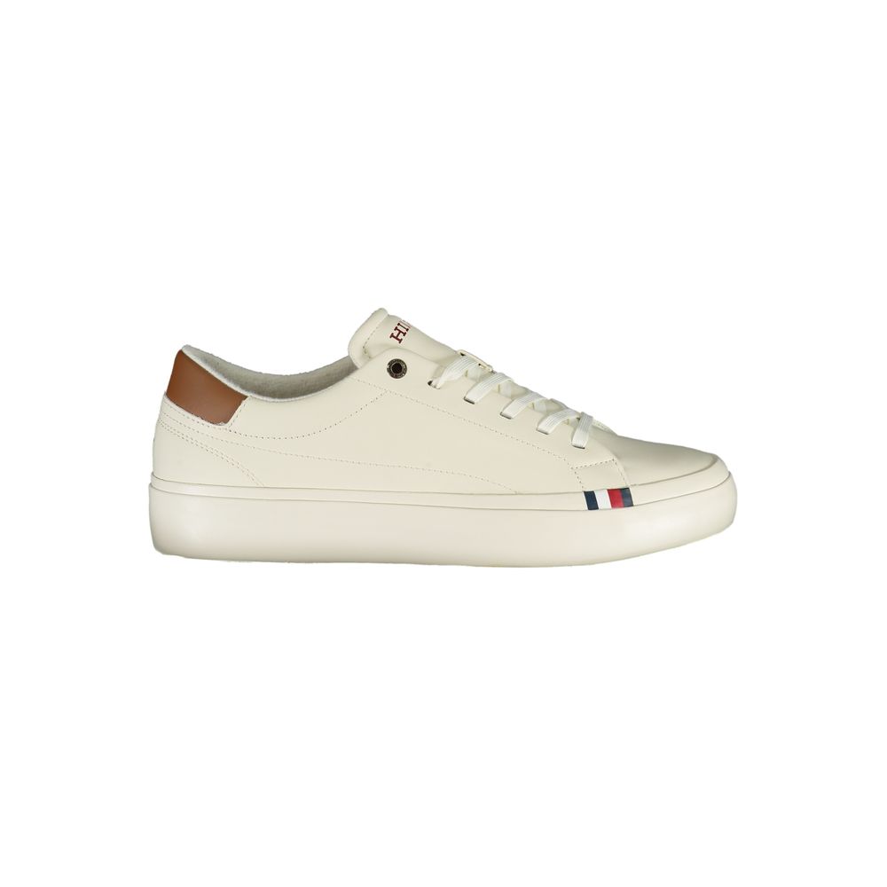 White Polyethylene Men Sneaker