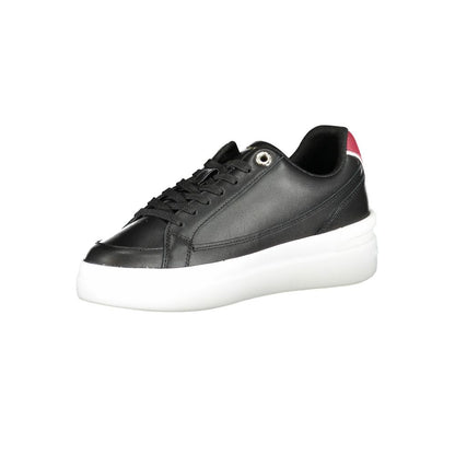 Black Leather Women Sneaker