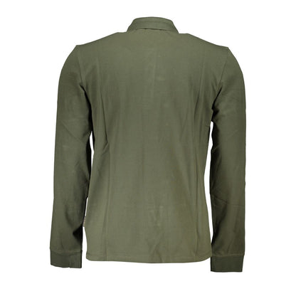 Classic Emerald Cotton Polo Shirt - Long Sleeved