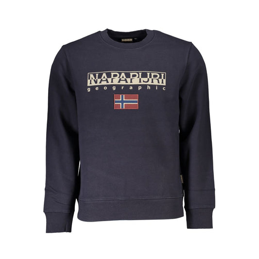 Regal Blue Crew Neck Fleece Sweater