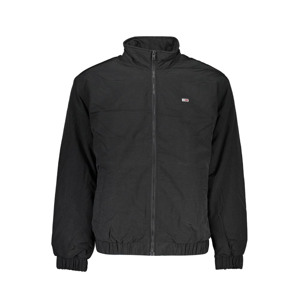 Black Polyester Men Jacket