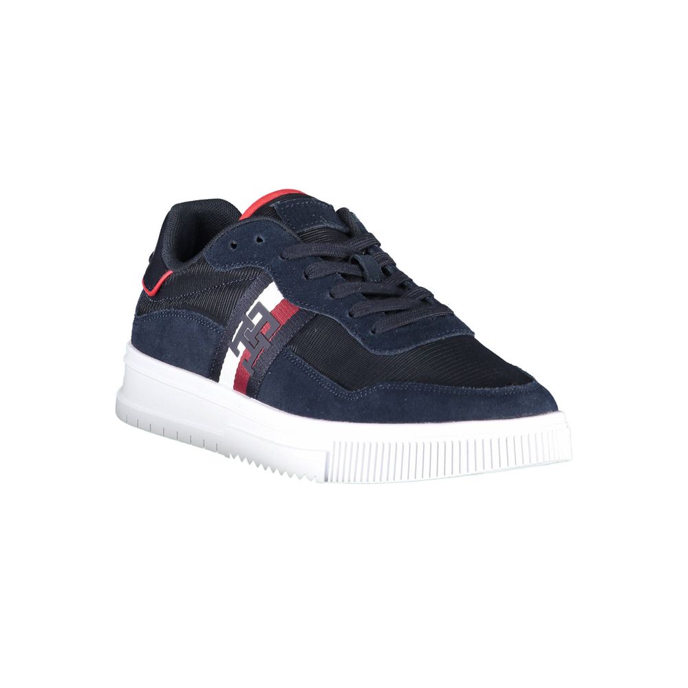 Blue Polyester Men Sneaker