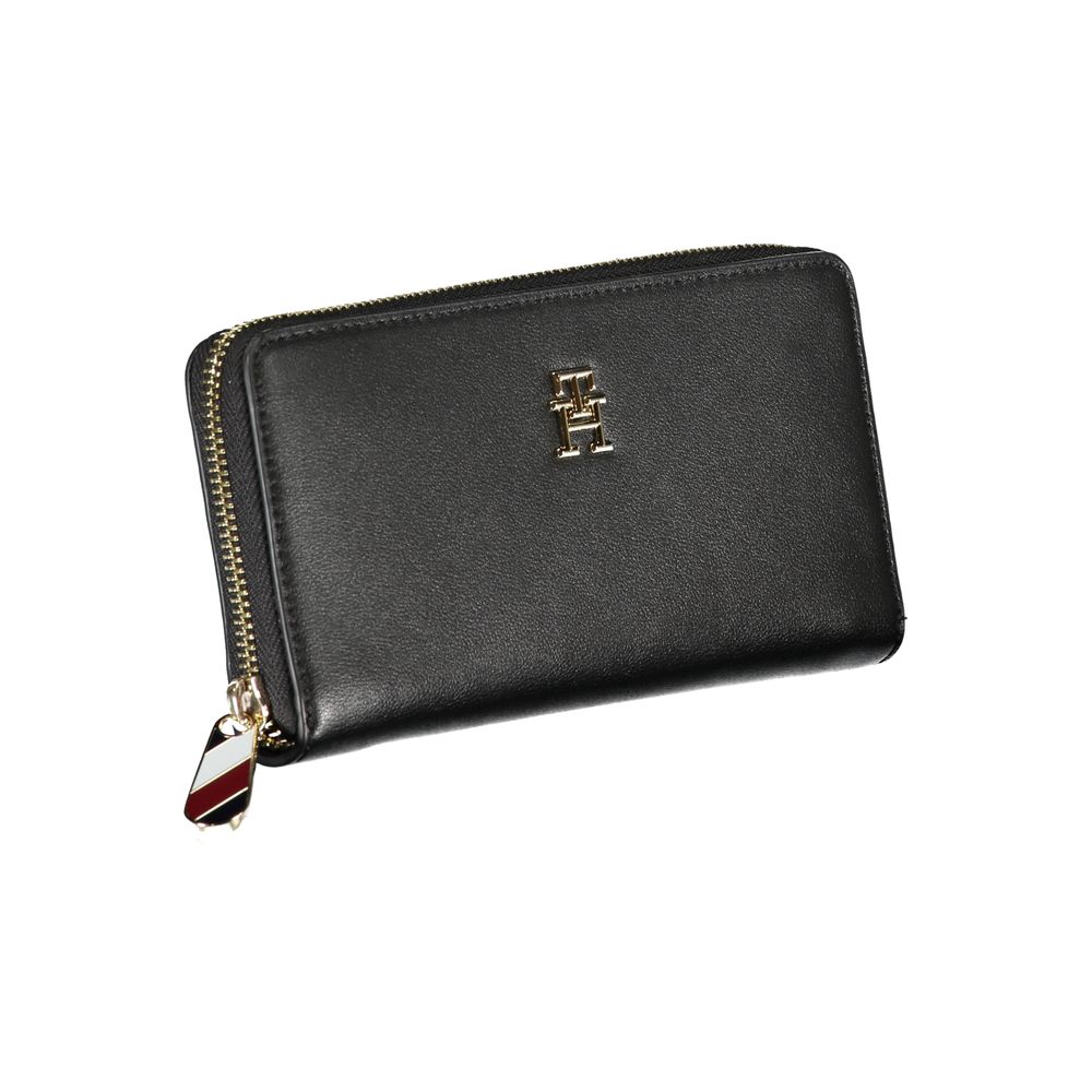 Sleek Polyester Blend Zip Wallet