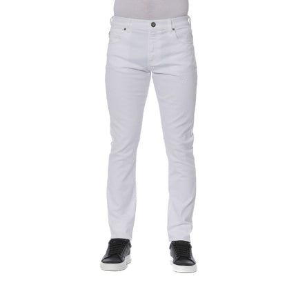 Witte katoenen jeans en broek