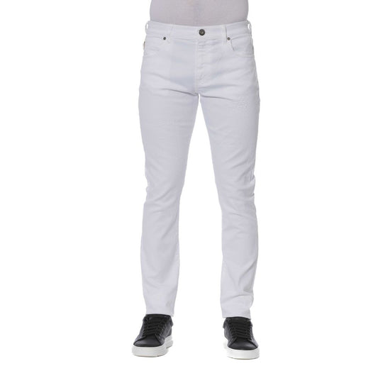 Witte katoenen jeans en broek