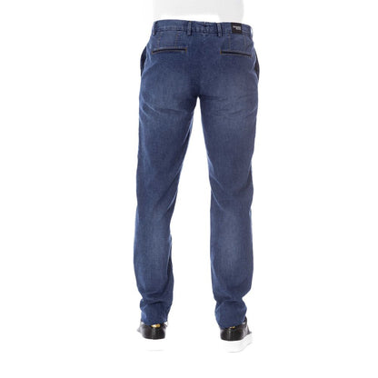 Blauwe katoenen jeans en broek