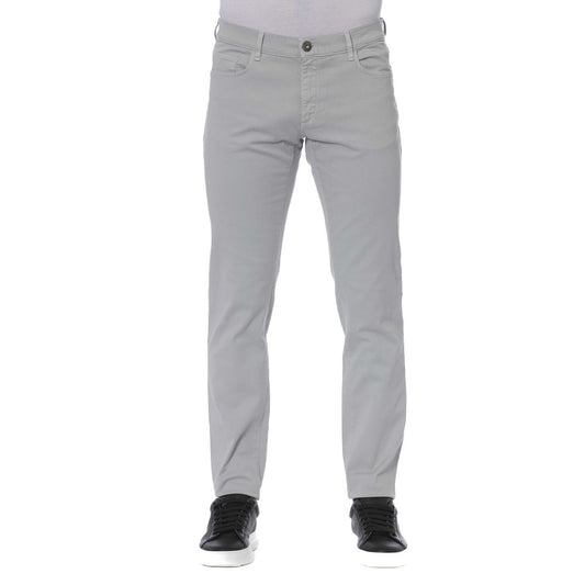 Gray Cotton Men Jeans