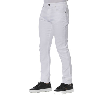 Witte katoenen jeans en broek