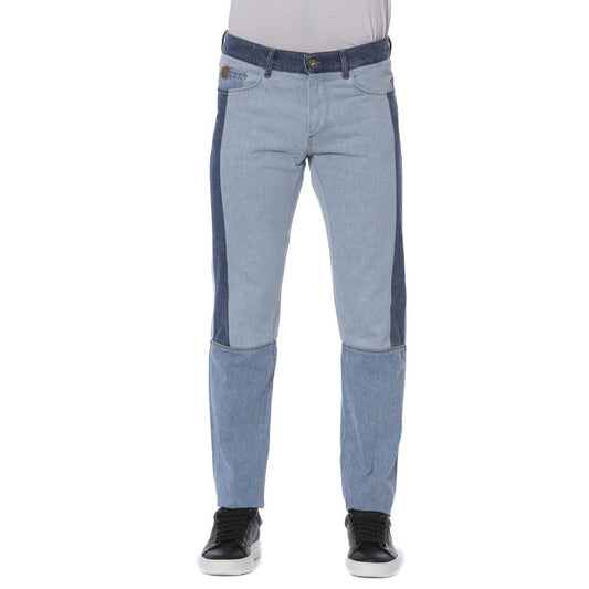 Blauwe katoenen jeans en broek