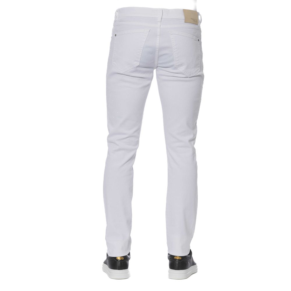 Witte katoenen jeans en broek