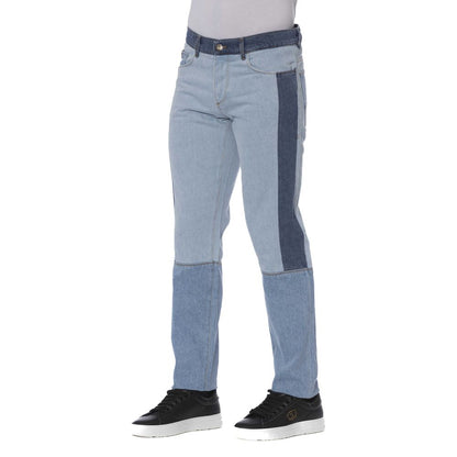 Blauwe katoenen jeans en broek