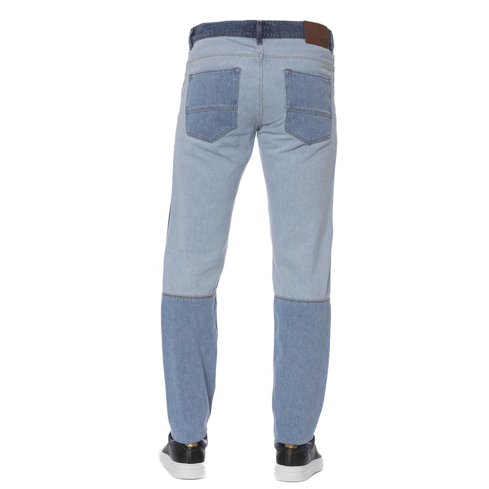 Blauwe katoenen jeans en broek