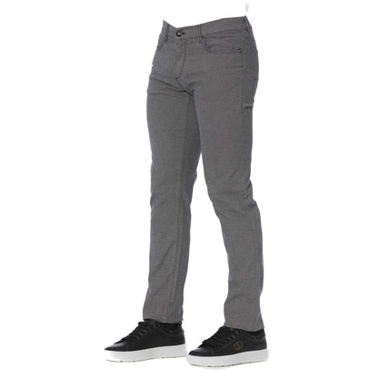 Gray Cotton Men Pant