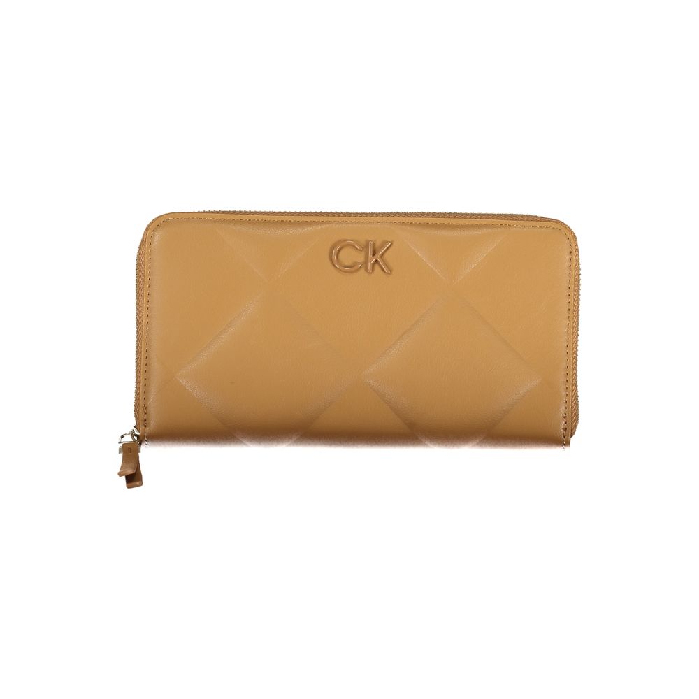 Elegant Brown Polyester Wallet with RFID Block