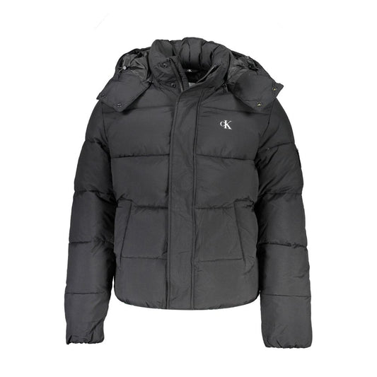 Sleek Recycled Nylon Jacket with Detachable Hood