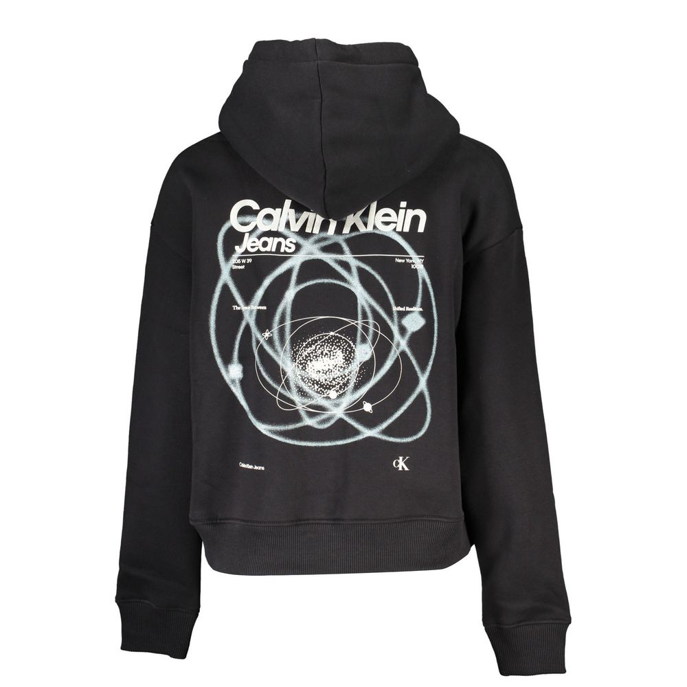 Sleek Hooded Fleece Sweatshirt with Embroidery