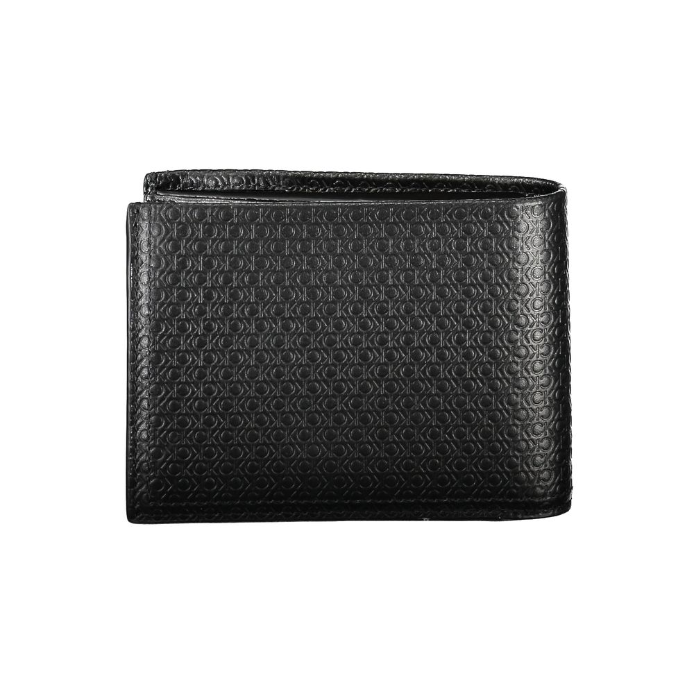 Sleek Black Leather Bifold Wallet with RFID Block