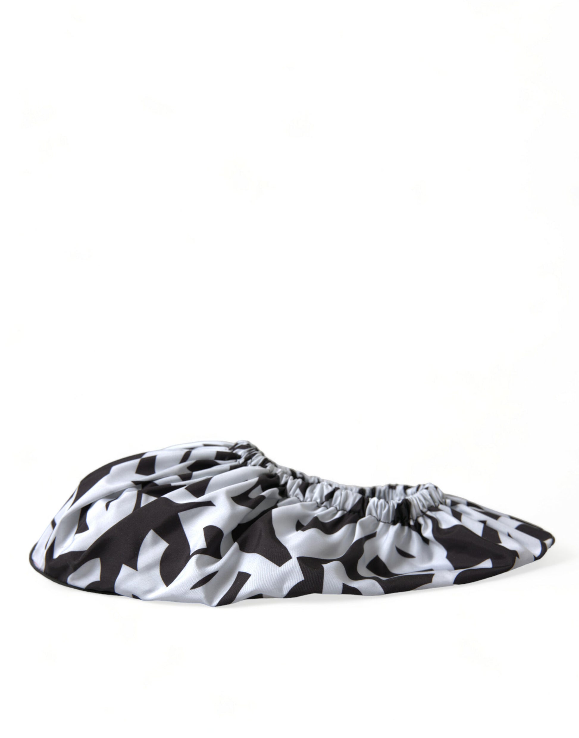 Witte nylon slip-on flats met logoprint