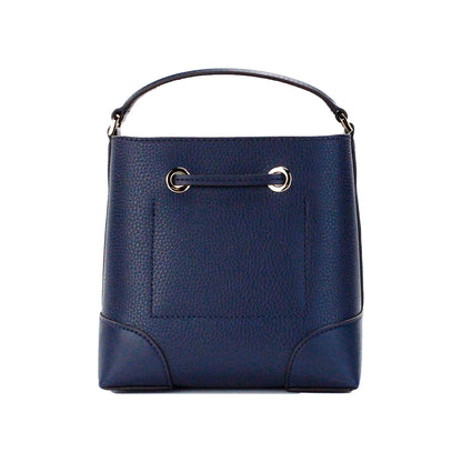 Mercer kleine marineblauwe leren emmer crossbody tas portemonnee