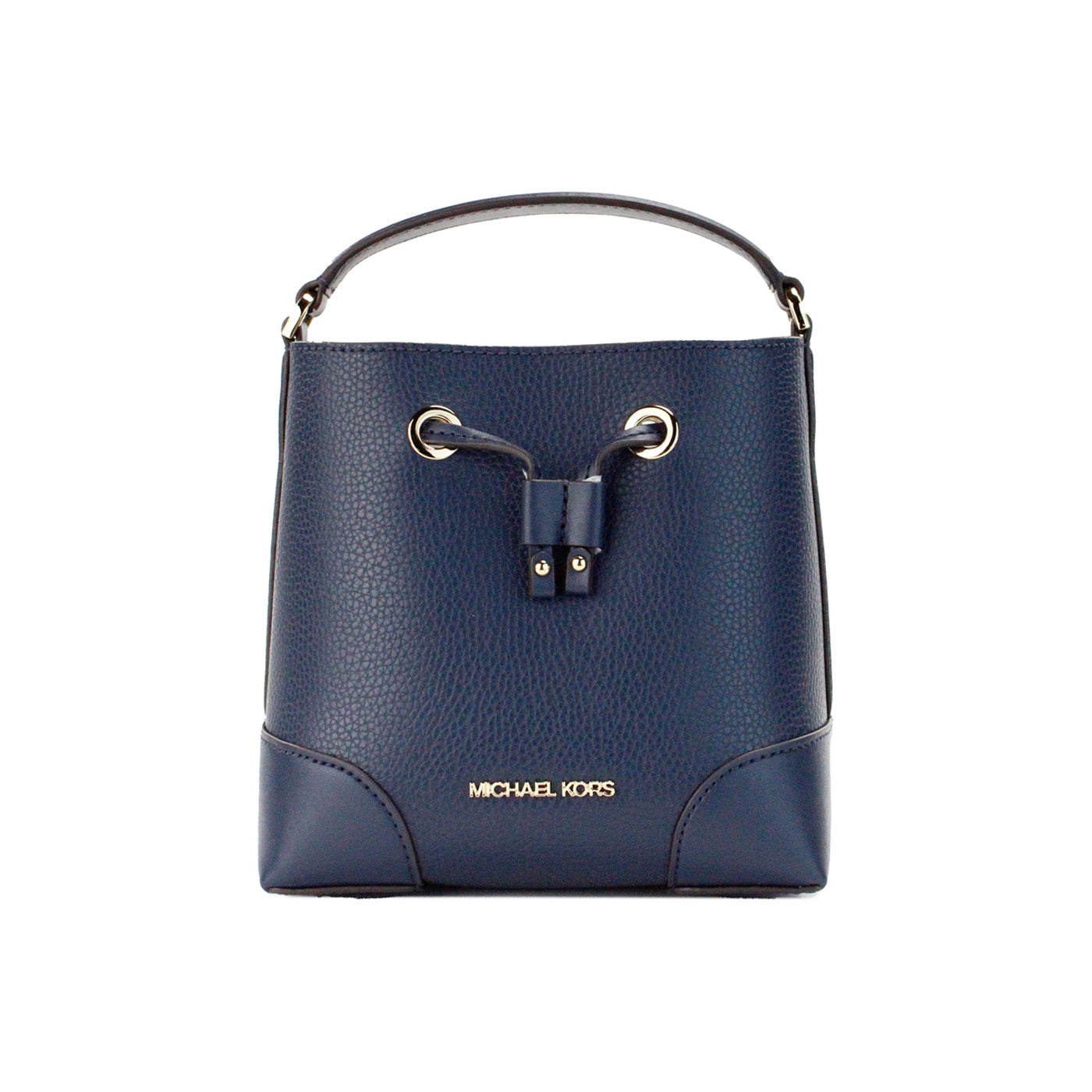 Mercer kleine marineblauwe leren emmer crossbody tas portemonnee