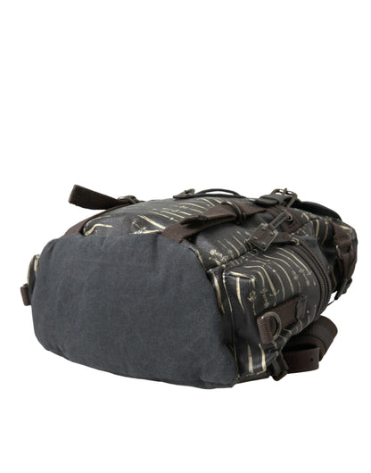 Elegant Canvas Leather Rucksack