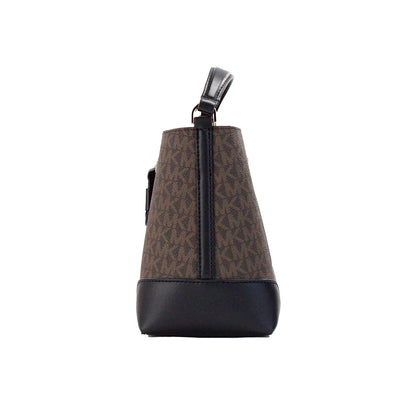 Bolso bandolera pequeño Mercer de piel en color marrón y negro exclusivo