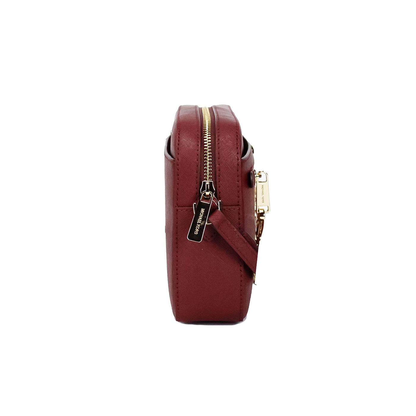 Jet Set East West Large Dark Cherry Leather Zip Chain Crossbody Bag