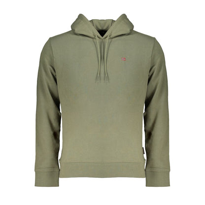 Emerald Green Hooded Sweatshirt with Embroidery