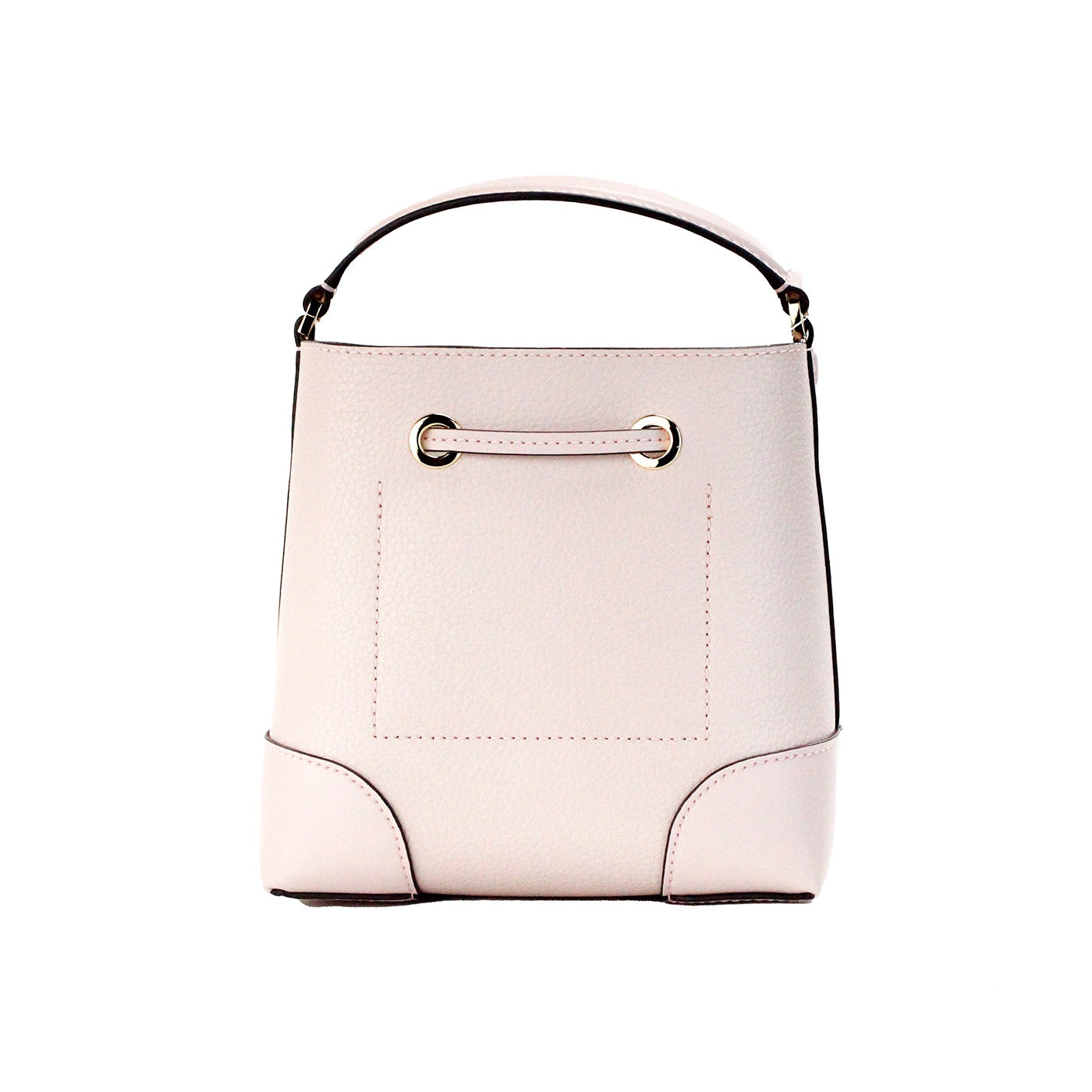 Mercer kleine poederblush kiezel lederen emmer crossbody tas portemonnee