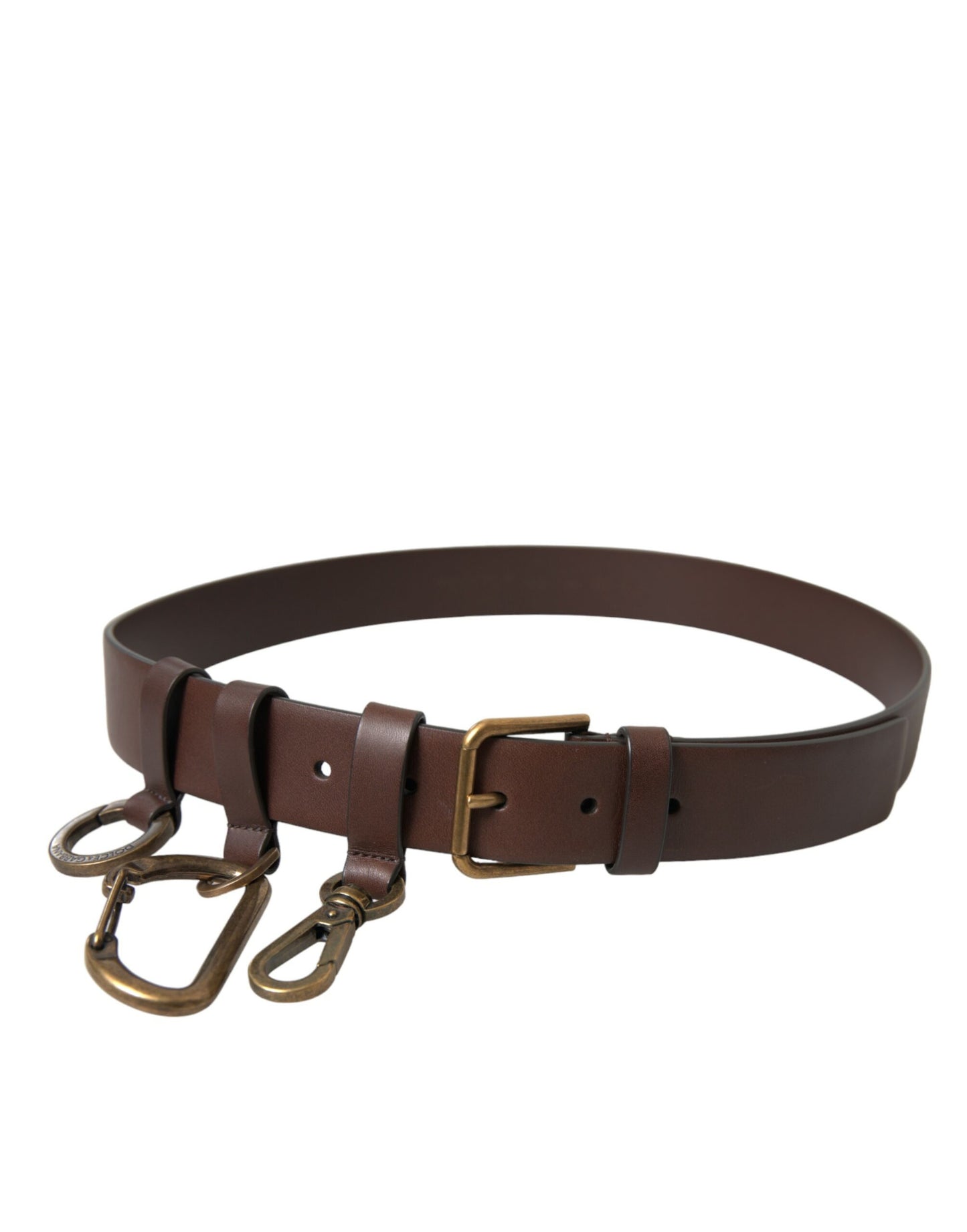 Elegant Brown Calf Leather Belt - Timeless Accessory