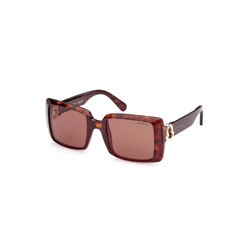 Gafas de sol elegantes con lentes marrones rectangulares