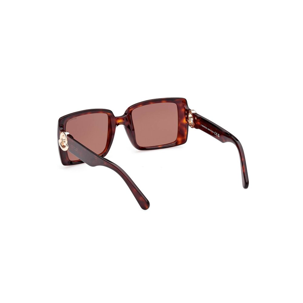 Gafas de sol elegantes con lentes marrones rectangulares