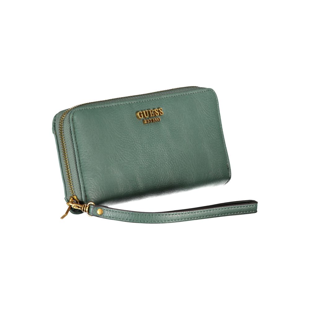 Cartera Chic de Polietileno Verde con Múltiples Compartimentos