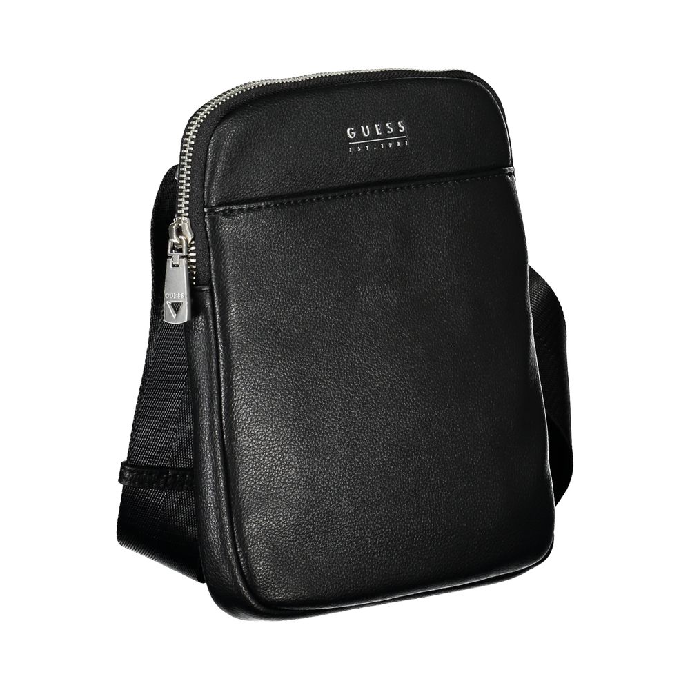 Sleek Men's Black Shoulder Bag